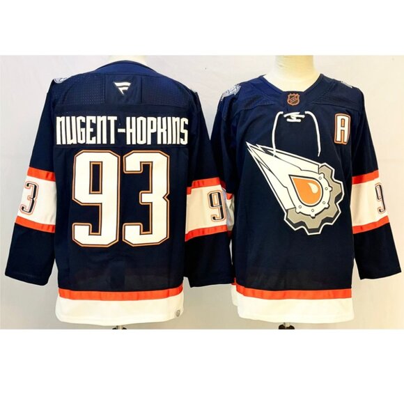 Mens Ryan Nugent-Hopkins Navy Stitched Jersey